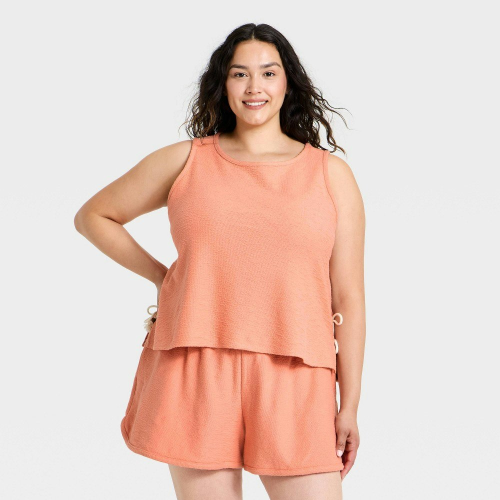 Universal Thread Women's Textured Knit Tank Top 2X: $16 Universal Thread Women's Textured Knit Tank Top 2X: $16