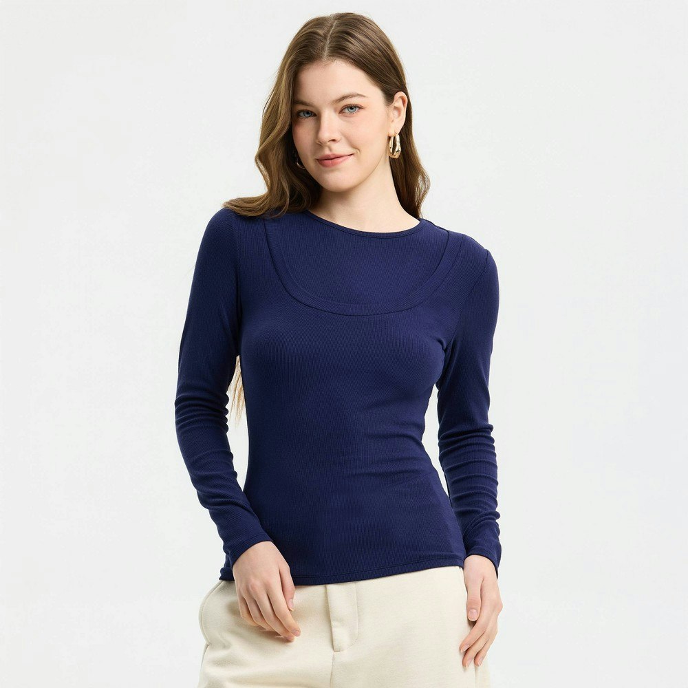 A New Day Women's Long Sleeve Knit Top: $22 A New Day Women's Long Sleeve Knit Top: $22