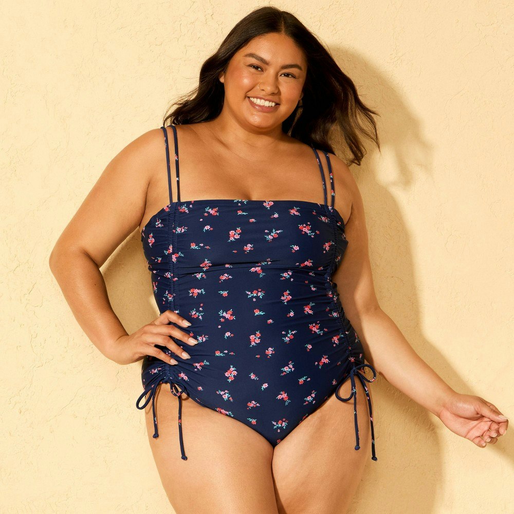 Women's Floral Print High Leg Cheeky One-Piece Swimsuit: $30 Women's Floral Print High Leg Cheeky One-Piece Swimsuit: $30