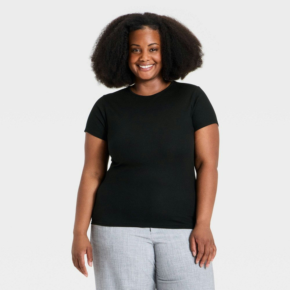 A New Day Women's Ribbed T-Shirt 2X: $8
