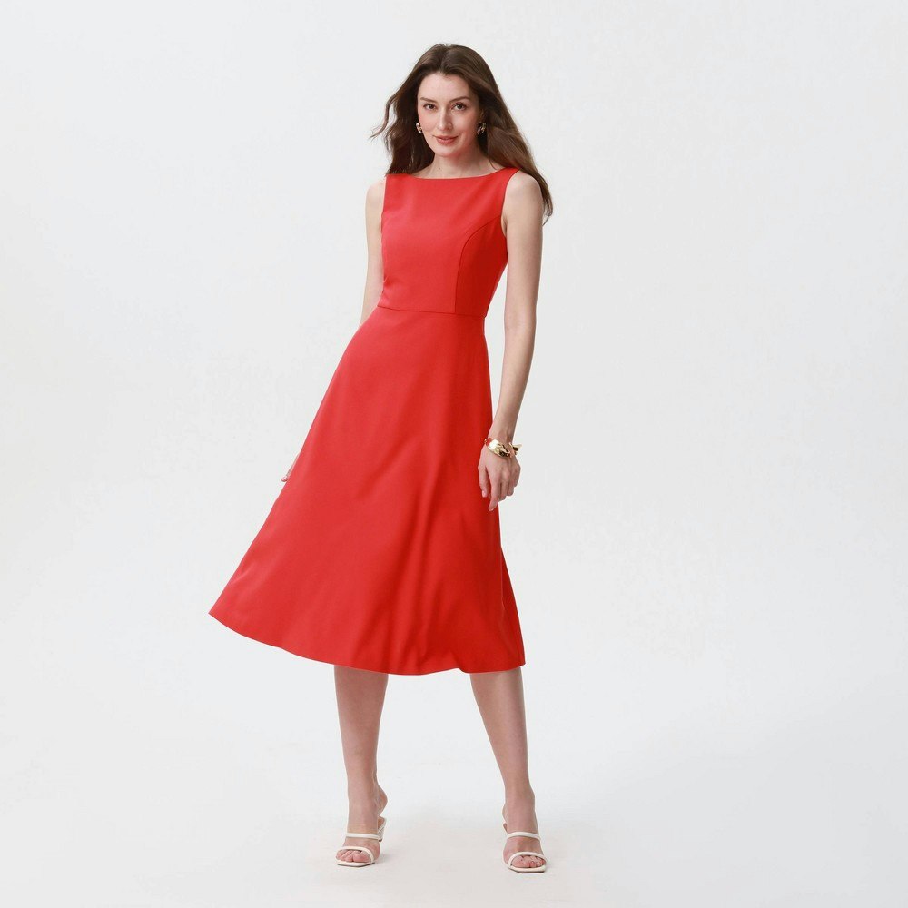 A New Day Women's Sleeveless Tailored Midi Dress: $42 A New Day Women's Sleeveless Tailored Midi Dress: $42