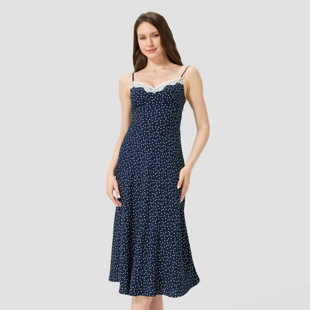 A New Day Women's Lace Trim Polka Dot Midi Sundress: $45 A New Day Women's Lace Trim Polka Dot Midi Sundress: $45