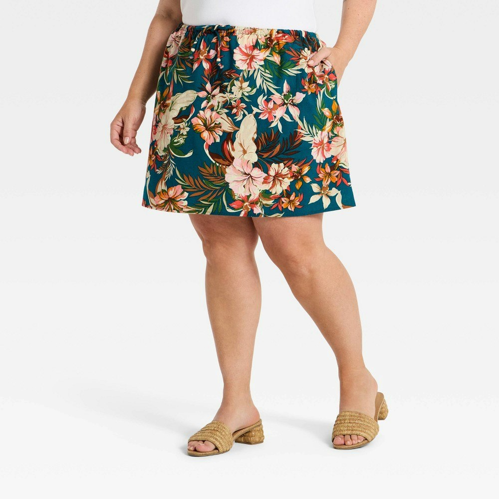 A New Day Women's Beaded Linen Mini Skirt: $25