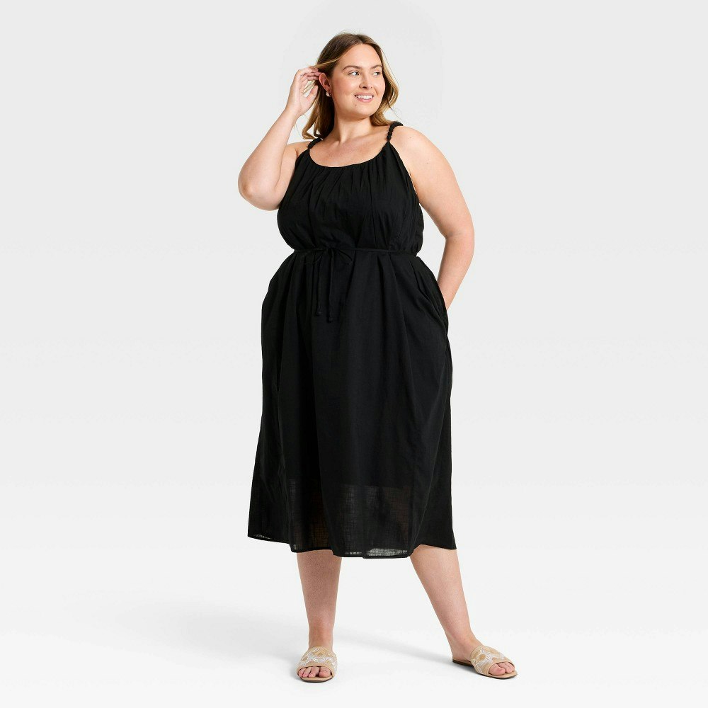 A New Day Women's Beaded Tie-Waist Maxi Dress 4X: $40 A New Day Women's Beaded Tie-Waist Maxi Dress 4X: $40