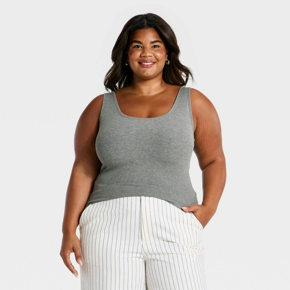 Women's Padded Bra Tank Top 1X: $15