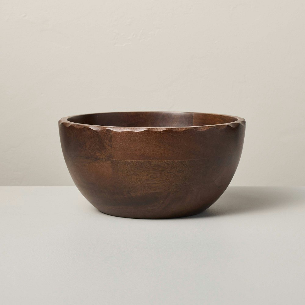 Hearth & Hand with Magnolia Medium Carved Edge Wood Bowl: $19.99 Hearth & Hand with Magnolia Medium Carved Edge Wood Bowl: $19.99