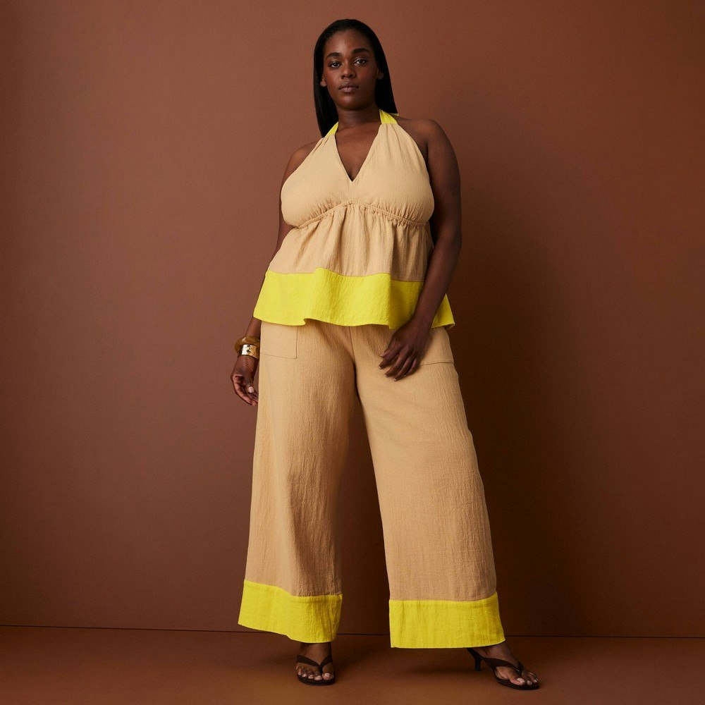Rosie Assoulin x Target Women's Colorblock Wide Leg Pants 3X: $40 Rosie Assoulin x Target Women's Colorblock Wide Leg Pants 3X: $40