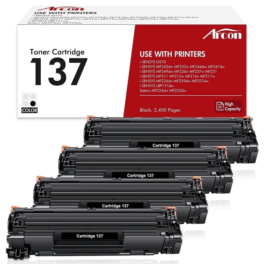 Canon 137 Black Toner Cartridge 4-Pack: $27.44