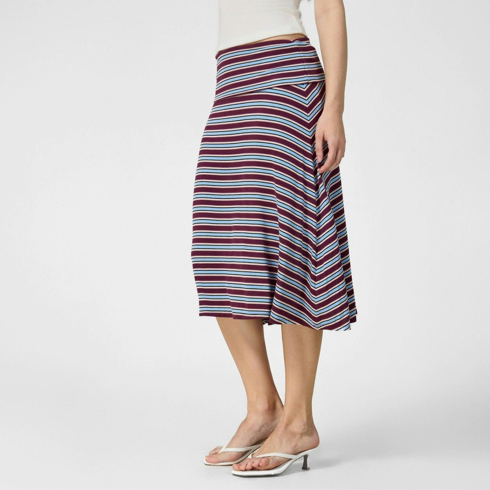 A New Day Women's Foldover Waist Ribbed Skirt: $35
