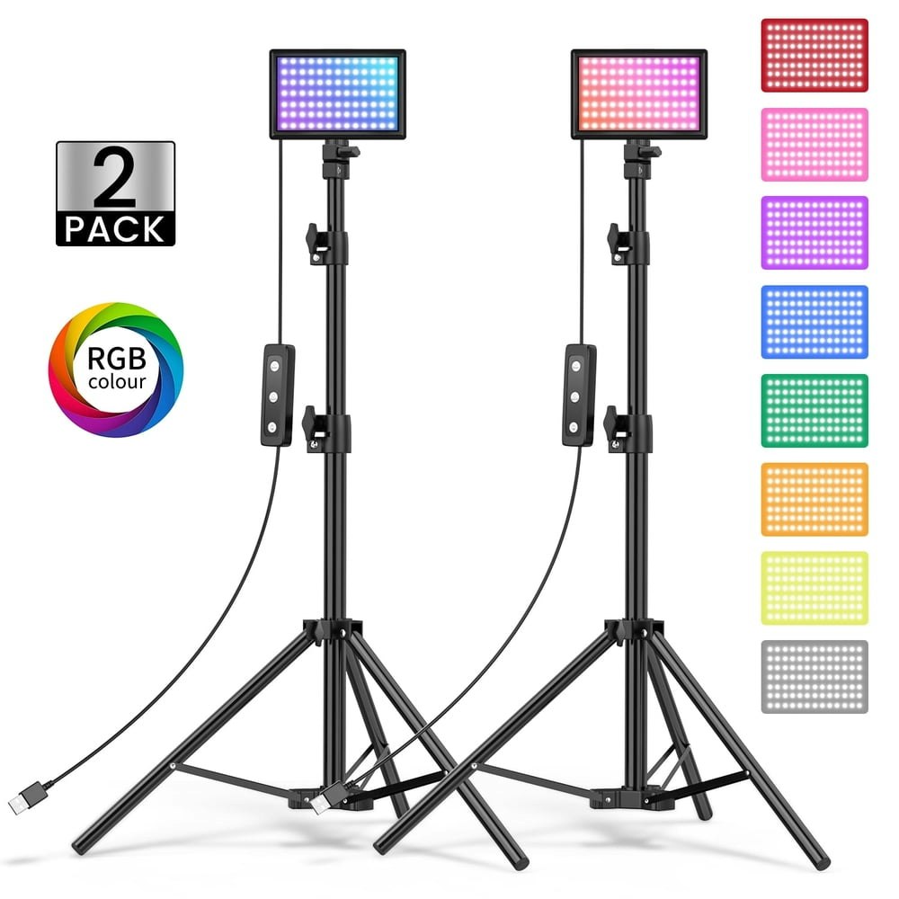 Cshidworld Dimmable LED Video Light Kit 2-Pack: $26.99