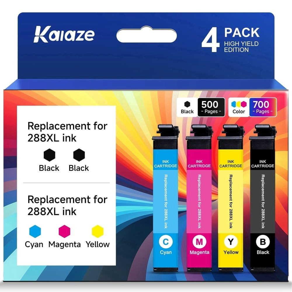 288XL Ink Cartridge 4-Pack: $17.99