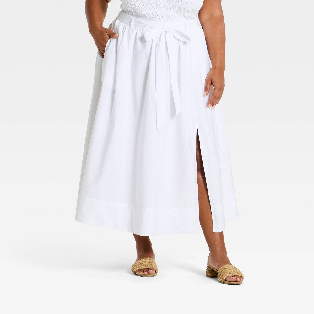 A New Day Women's Belted A-Line Maxi Skirt 2X: $35 A New Day Women's Belted A-Line Maxi Skirt 2X: $35