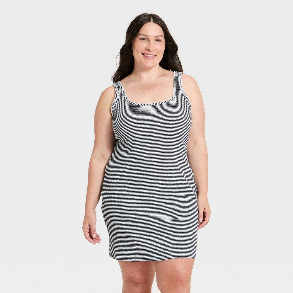 Universal Thread Women's Knit Striped Mini Bodycon Dress 4X: $17 Universal Thread Women's Knit Striped Mini Bodycon Dress 4X: $17