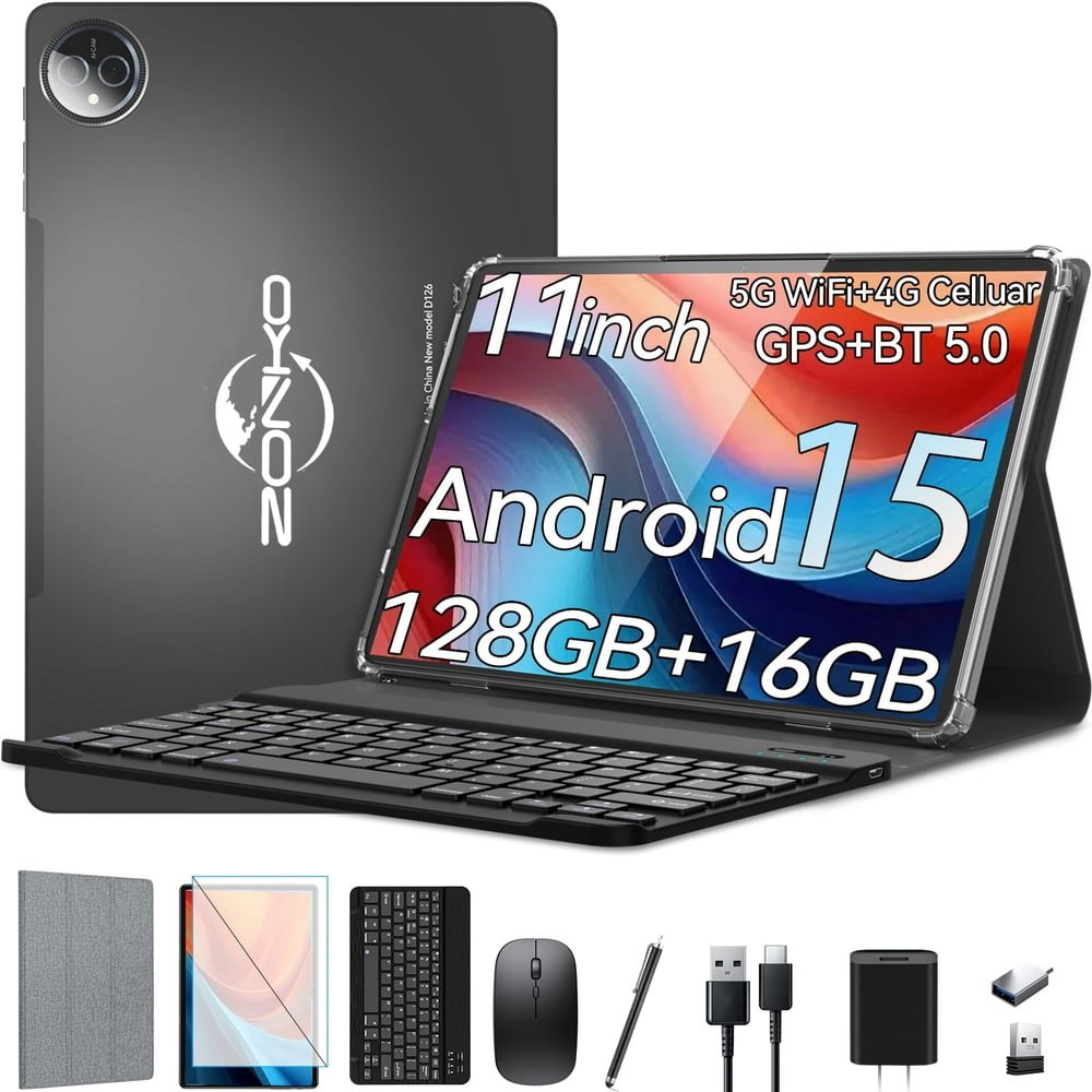 11-inch 128GB Android 15 Tablet with Keyboard: $116.99 11-inch 128GB Android 15 Tablet with Keyboard: $116.99