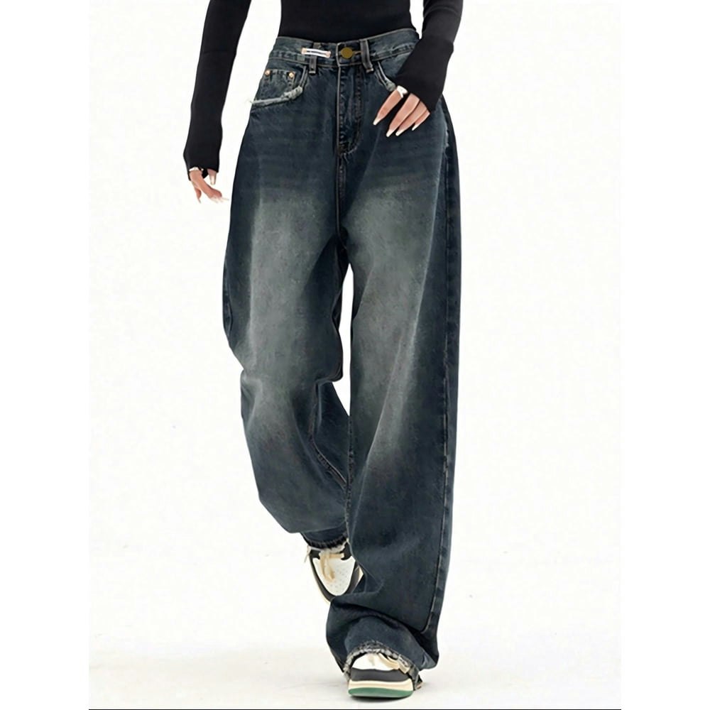 Emmiol Women's High-Waist Baggy Wide-Leg Denim Jeans: $29.99 Emmiol Women's High-Waist Baggy Wide-Leg Denim Jeans: $29.99