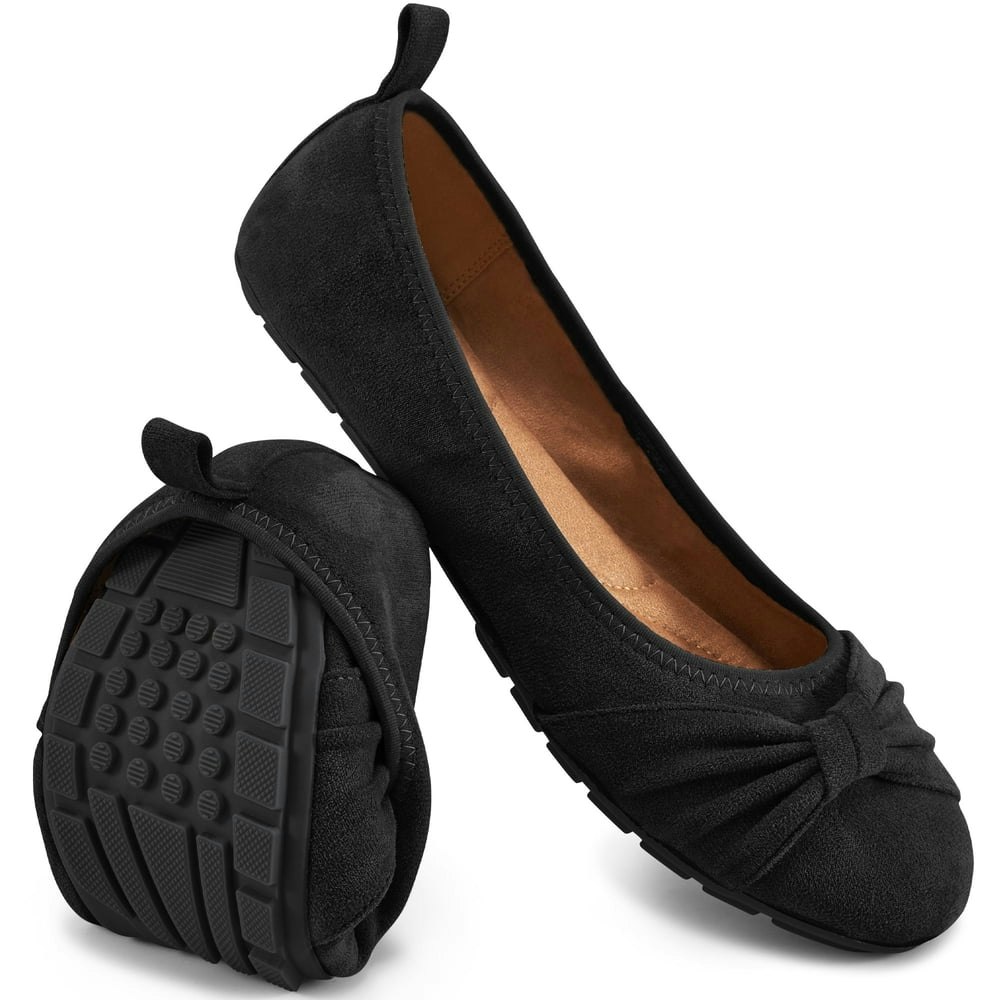 Ablanczoom Women's Suede Ballet Loafers: $15.99