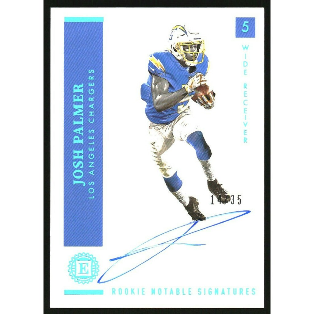 2021 Panini Encased Josh Palmer Rookie Notable Signatures Sapphire Card: $40