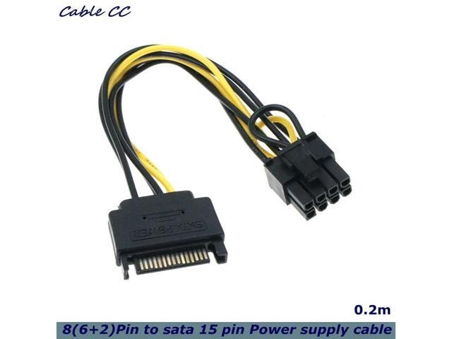 SATA 15-Pin to 8-Pin Male Video Card Power Cable: $12.79