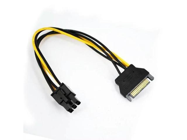 SATA 15-Pin to 6-Pin PCI Express Power Adapter 10-Pack: $27.49