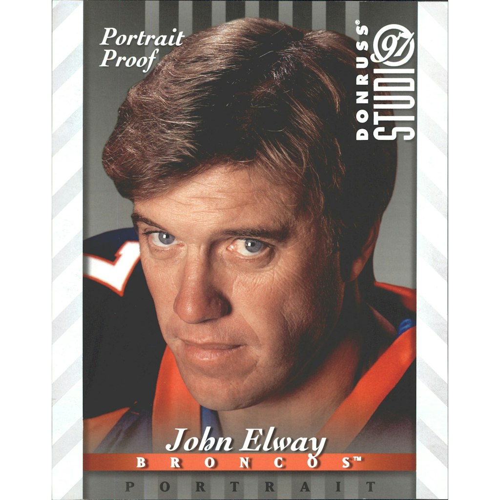 1997 Studio Press Proofs John Elway Silver Card #8: $12 1997 Studio Press Proofs John Elway Silver Card #8: $12