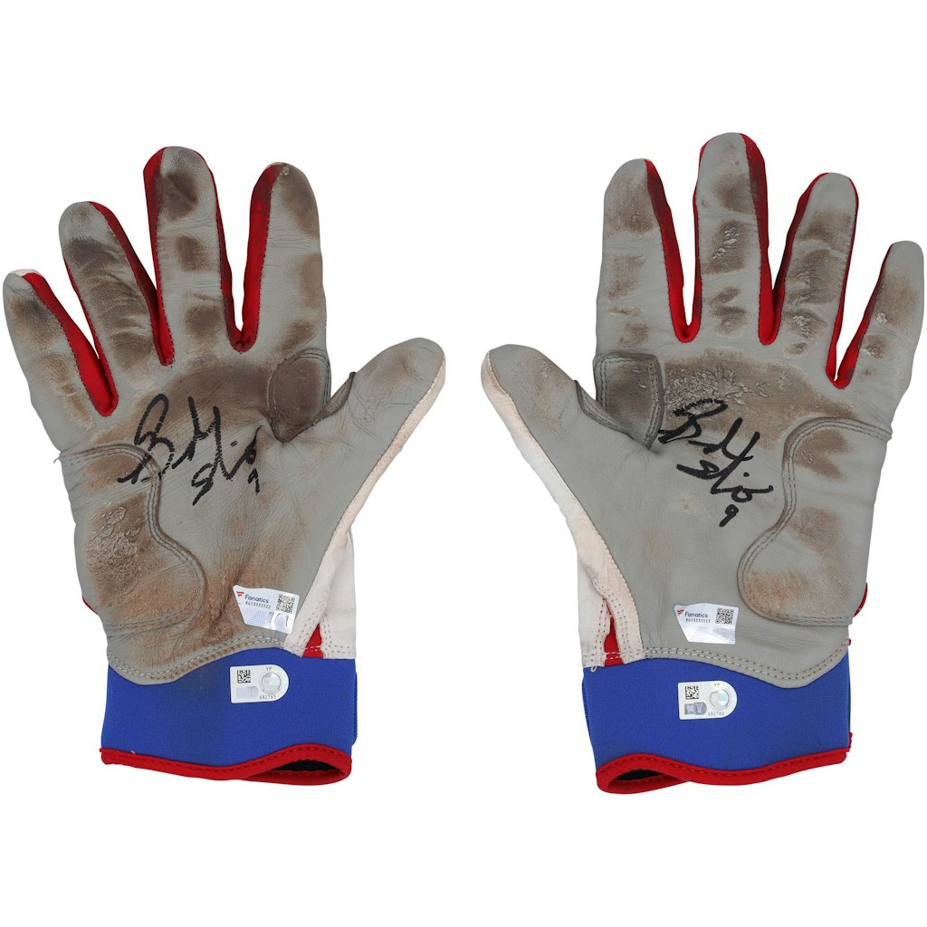 Brandon Nimmo Autographed 2023 New York Mets Game-Used Batting Gloves: $299.99