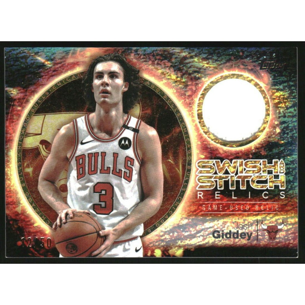 2025-26 Topps Swish and Stitch Relics Gold Holo Foil Josh Giddey Card: $36 2025-26 Topps Swish and Stitch Relics Gold Holo Foil Josh Giddey Card: $36