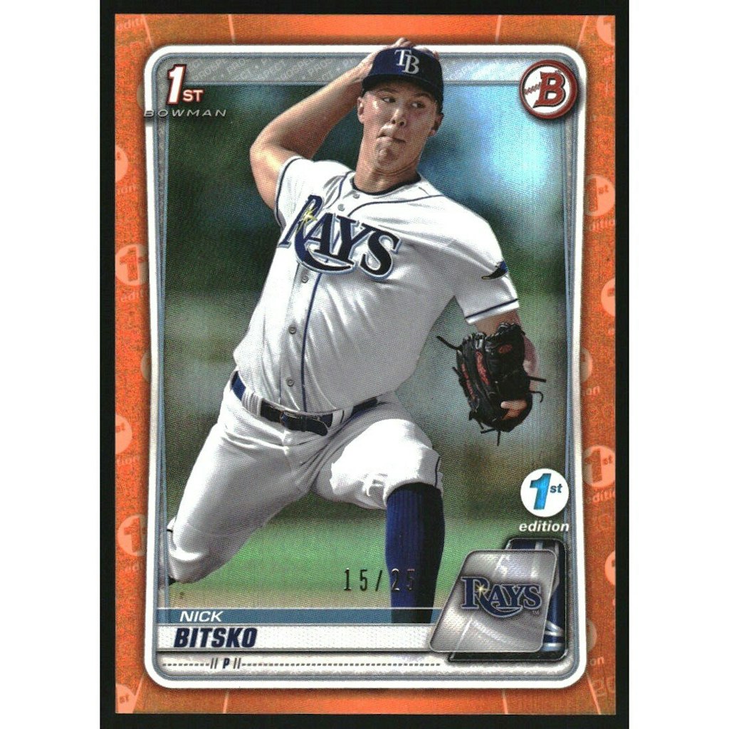 2020 Bowman Draft 1st Edition Orange Foil Nick Bitsko #BD61 Card: $40 2020 Bowman Draft 1st Edition Orange Foil Nick Bitsko #BD61 Card: $40
