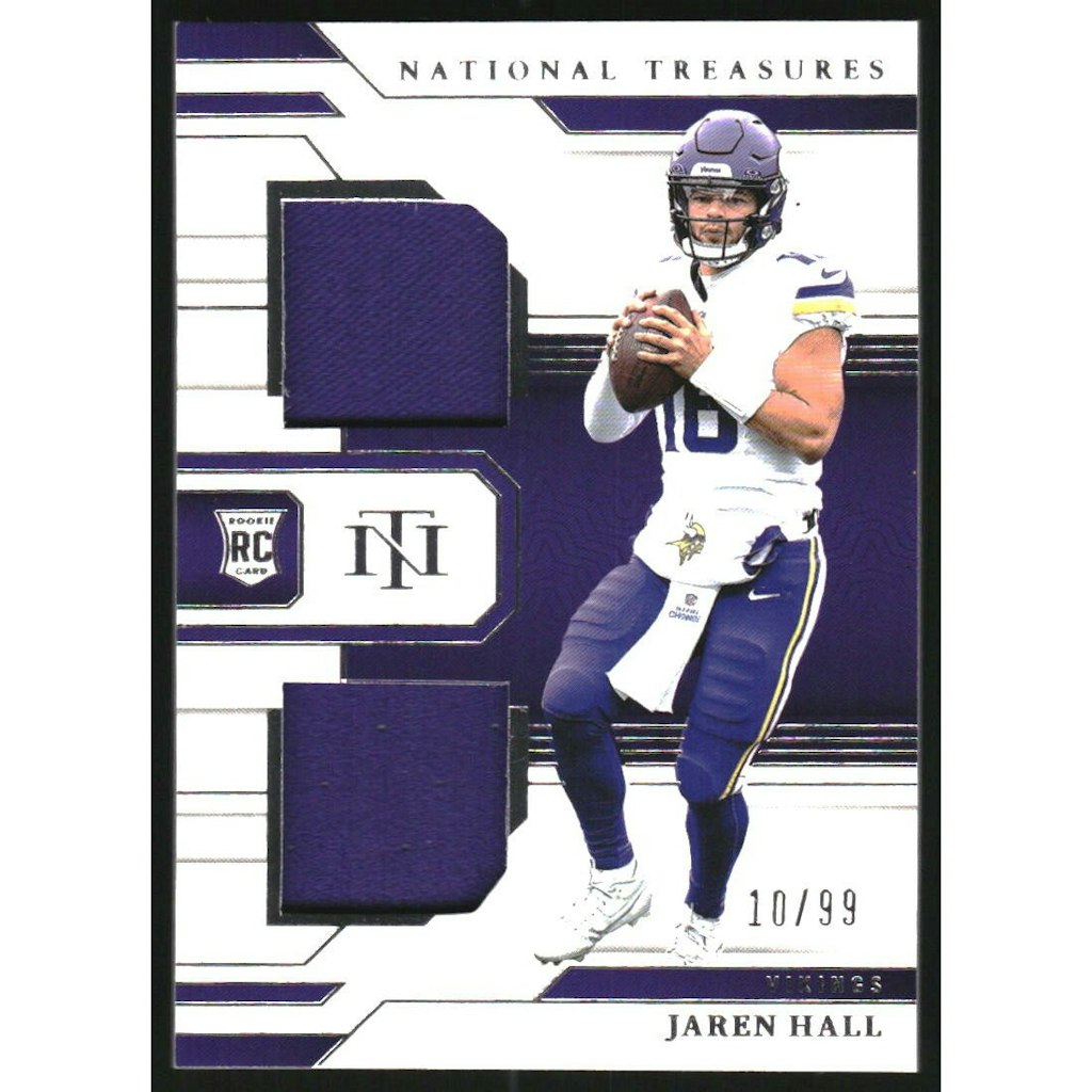 2023 Panini National Treasures Jaren Hall Rookie Dual Materials Card: $10.80