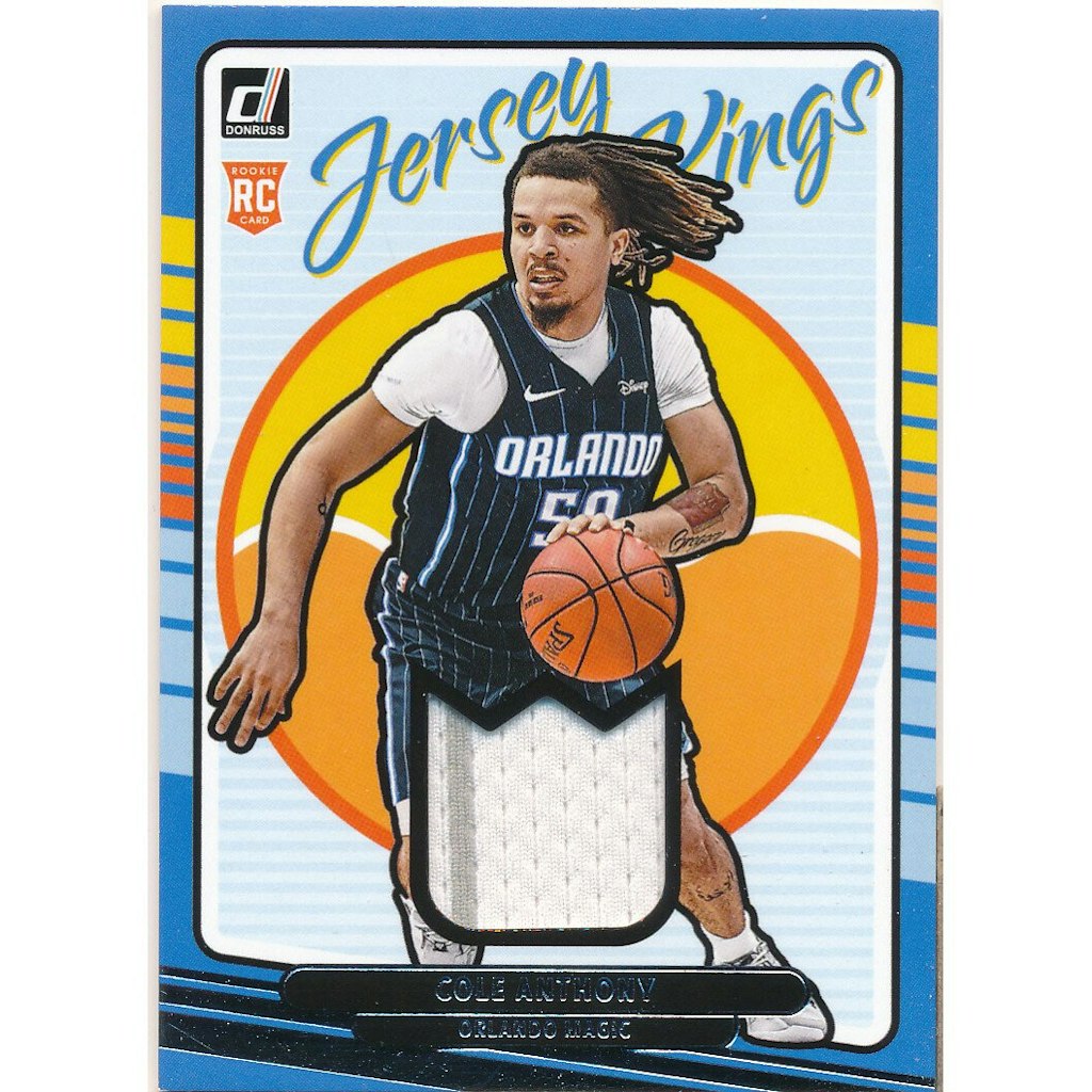 2020-21 Donruss Cole Anthony Rookie Jersey Kings Trading Card: $10.80 2020-21 Donruss Cole Anthony Rookie Jersey Kings Trading Card: $10.80