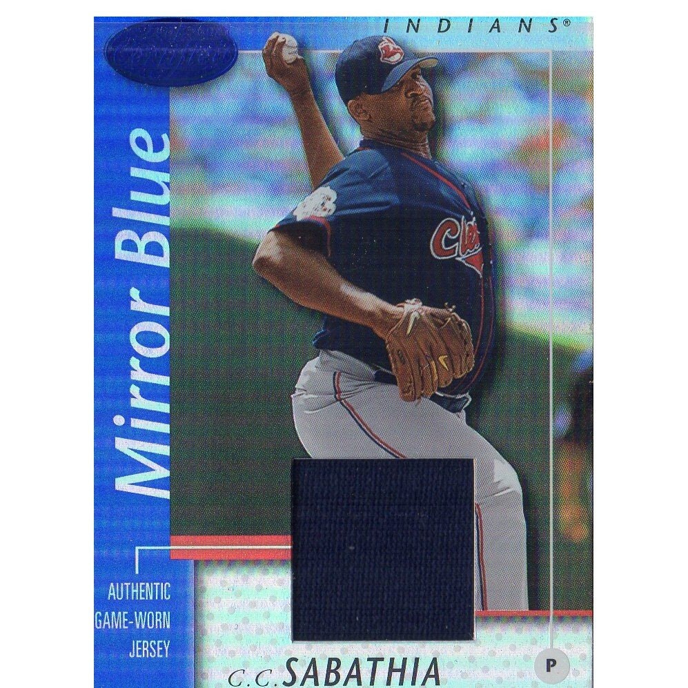 2002 Leaf Certified Mirror Blue C.C. Sabathia Jersey Card: $13.50 2002 Leaf Certified Mirror Blue C.C. Sabathia Jersey Card: $13.50