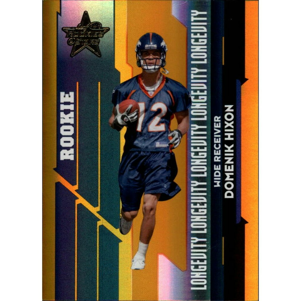 2006 Leaf Rookies and Stars Longevity Gold Parallel Domenik Hixon #227 Card: $13.50 2006 Leaf Rookies and Stars Longevity Gold Parallel Domenik Hixon #227 Card: $13.50