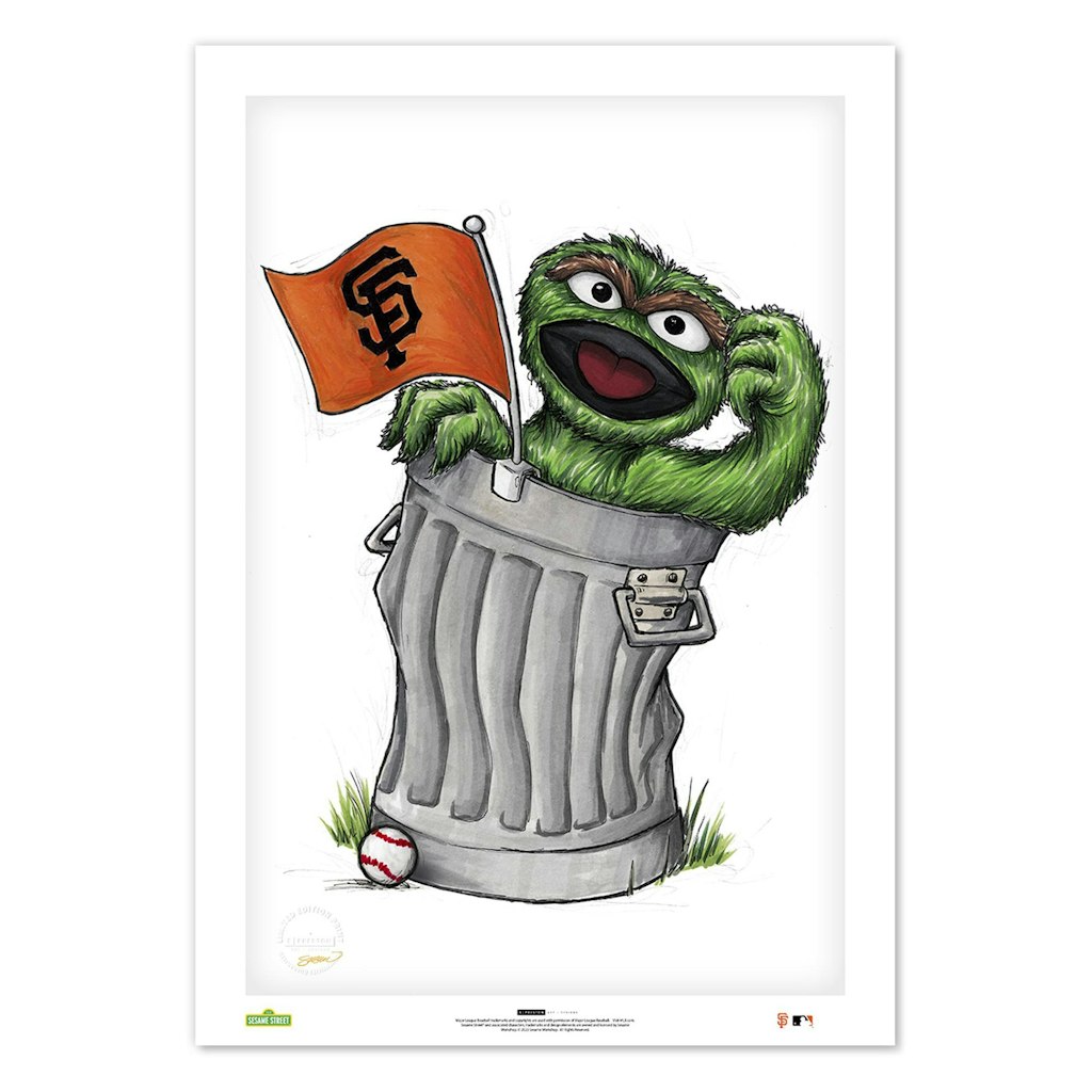Oscar the Grouch San Francisco Giants 14" x 20" Fine Art Print: $79.99