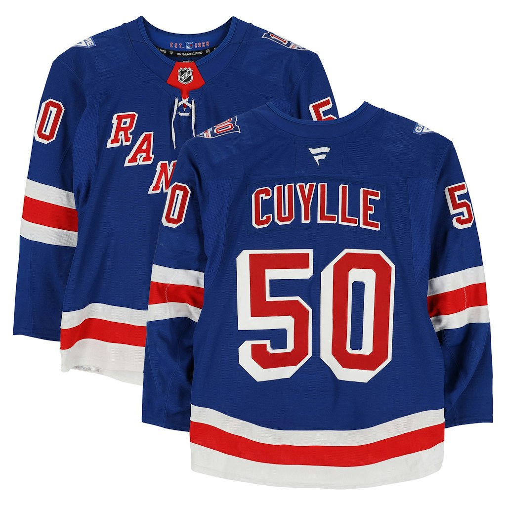 Will Cuylle New York Rangers Game-Used #50 Jersey: $2,499.99