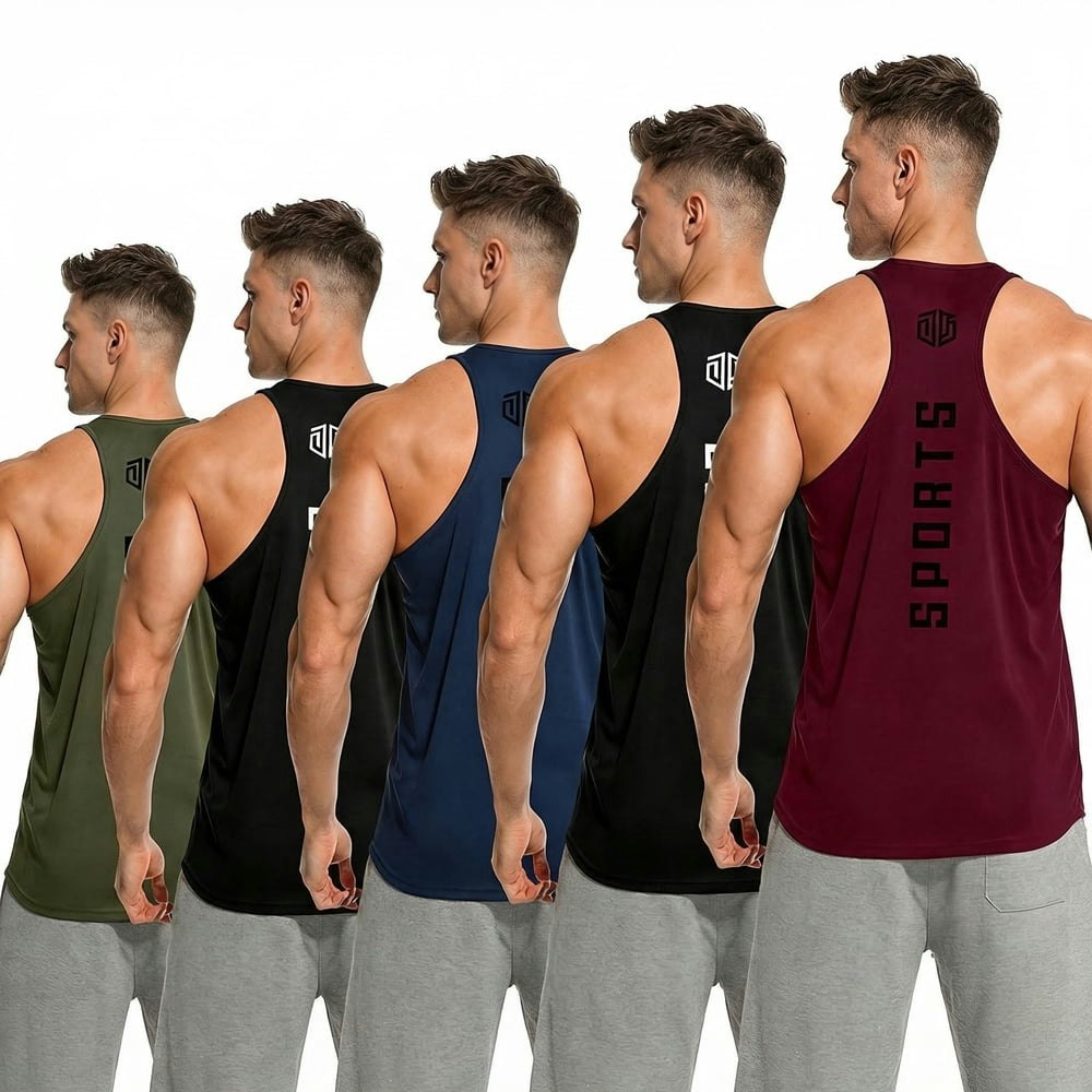 Telaleo Men's Mesh Y-Back Sleeveless Workout Tank Top 5-Pack: $23.99 Telaleo Men's Mesh Y-Back Sleeveless Workout Tank Top 5-Pack: $23.99