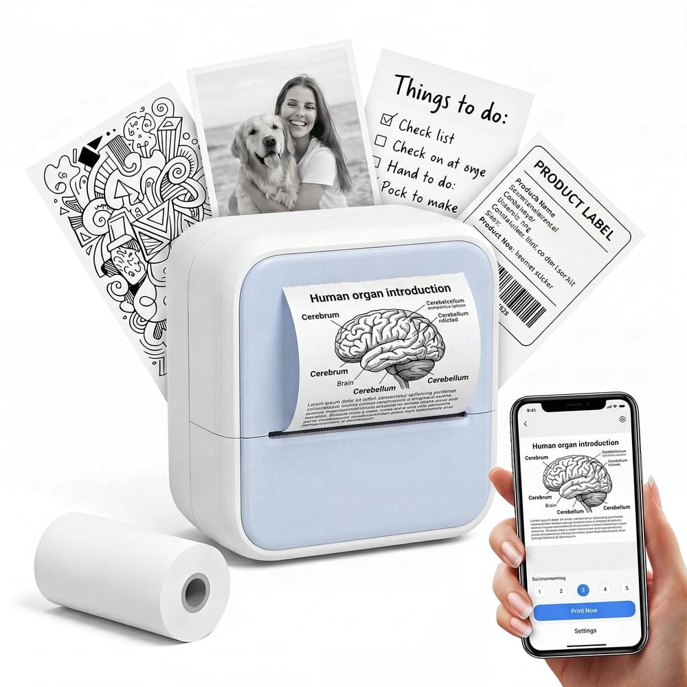 Portable Bluetooth Mini Thermal Label Maker: $21.69 Portable Bluetooth Mini Thermal Label Maker: $21.69