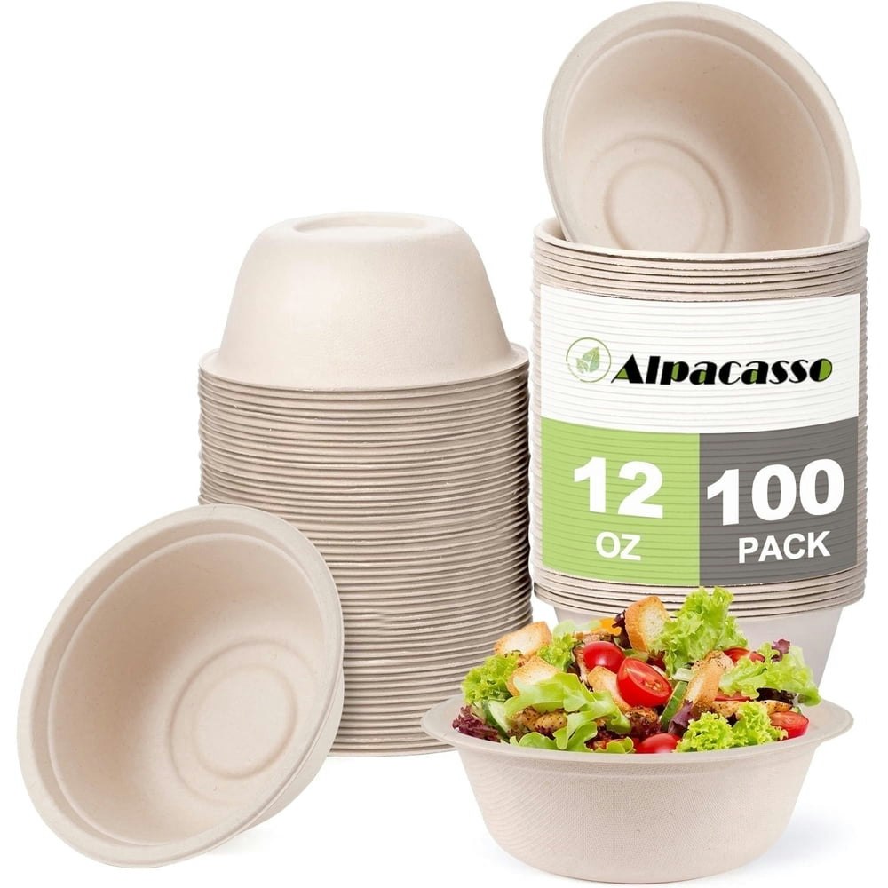 Alpacasso 12-oz. Disposable Paper Bowls 100-Pack: $13.29