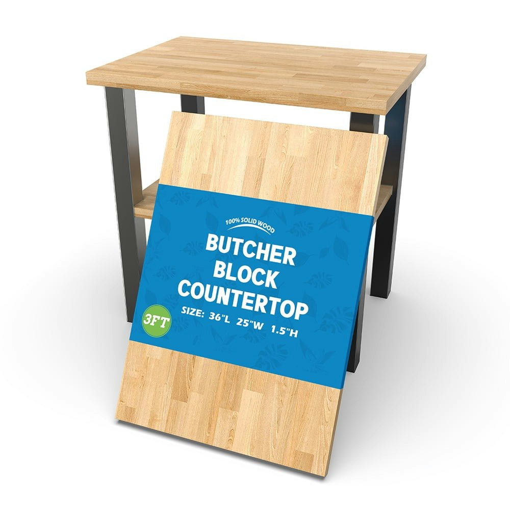 36" x 25" x 1.5" Solid Birch Butcher Block Countertop: $94.34 36" x 25" x 1.5" Solid Birch Butcher Block Countertop: $94.34