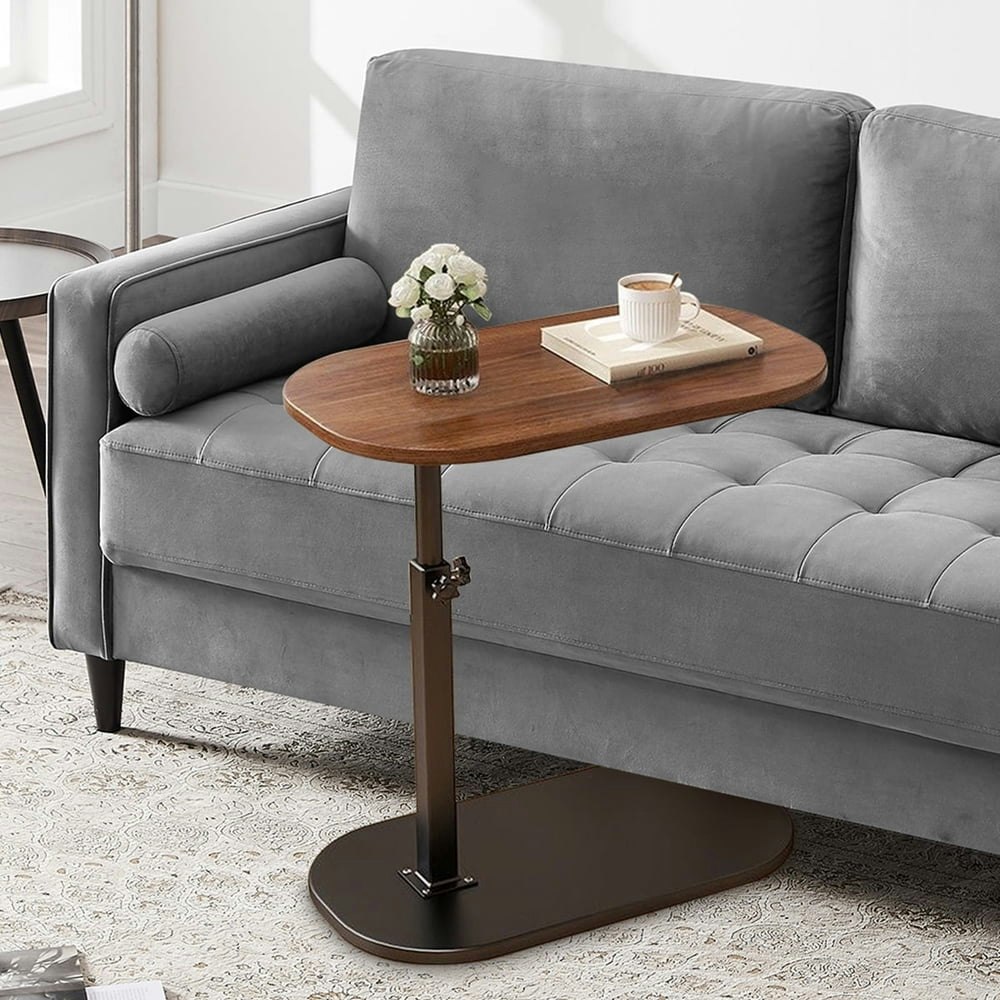 Liyufly C-Shaped Rotating Adjustable Height Side Table: $34.66 Liyufly C-Shaped Rotating Adjustable Height Side Table: $34.66