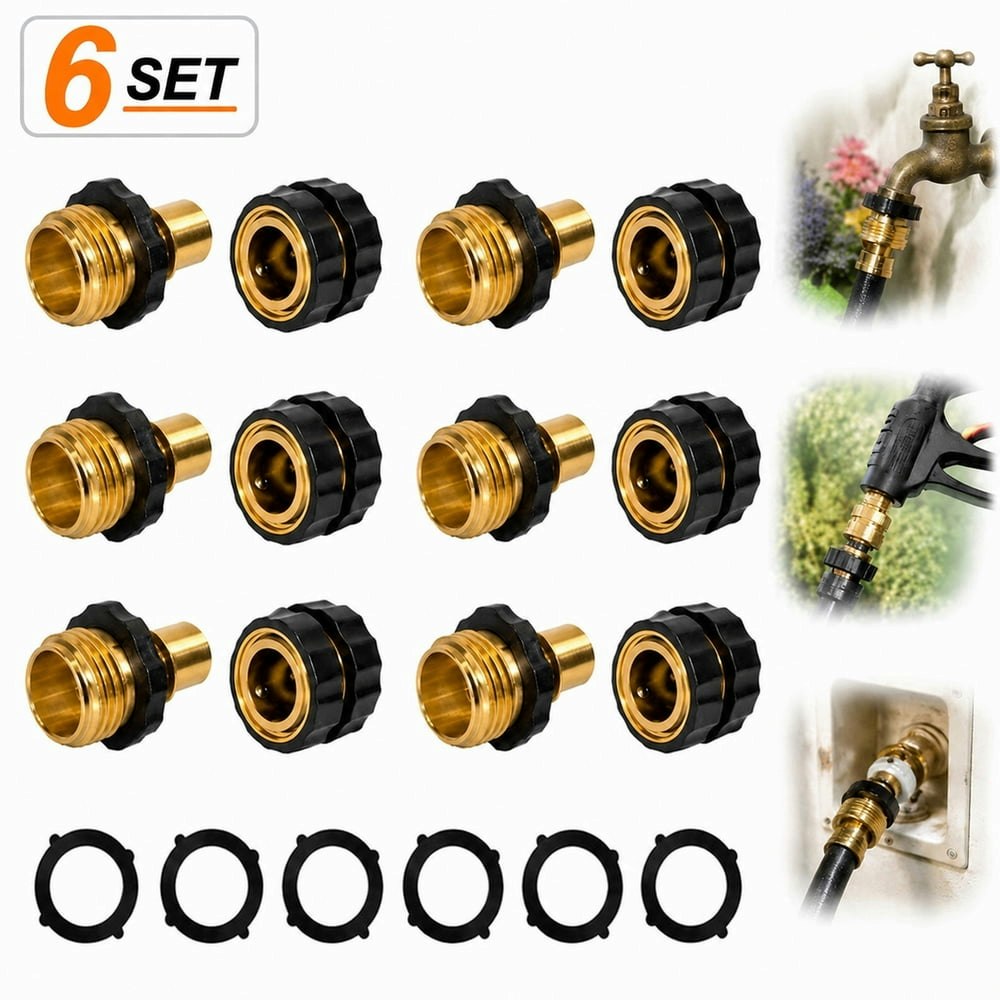 Sherry 3/4-Inch Garden Hose Quick Connector 6-Set: $15.59 Sherry 3/4-Inch Garden Hose Quick Connector 6-Set: $15.59