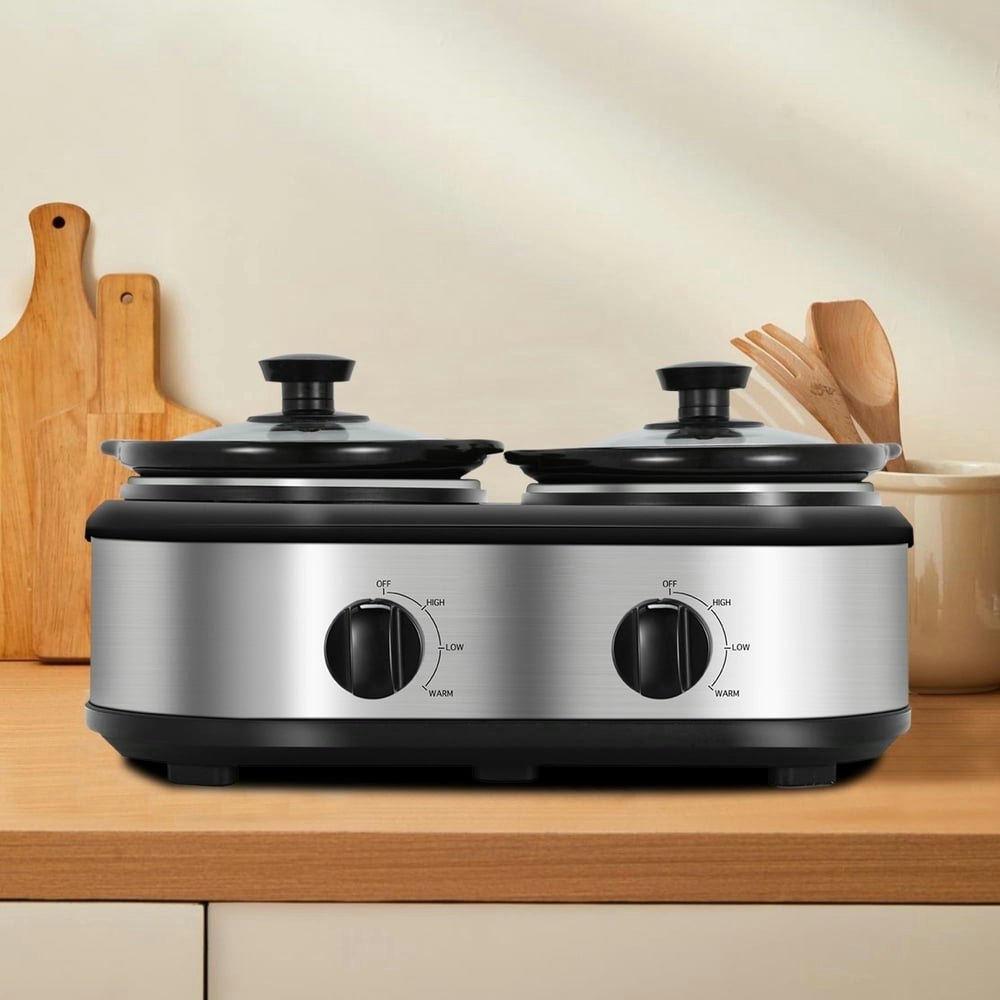 Superjoe 2.5-Quart Dual Pot Stainless Steel Slow Cooker: $54.99 Superjoe 2.5-Quart Dual Pot Stainless Steel Slow Cooker: $54.99