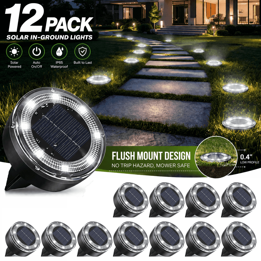 Solar 8-LED In-Ground Landscape Lights 12-Pack: $20.67 Solar 8-LED In-Ground Landscape Lights 12-Pack: $20.67