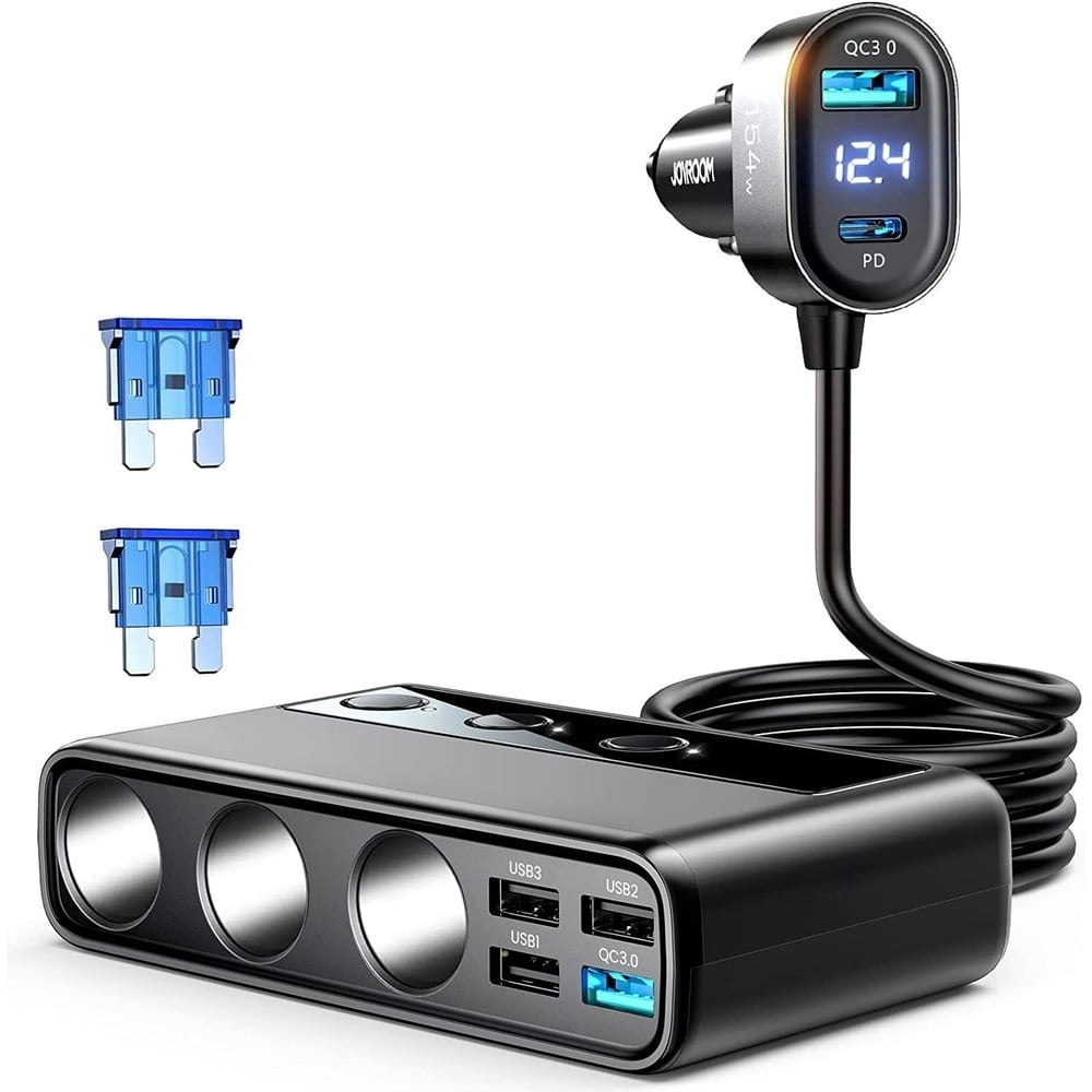 Joyroom 154W 3-Socket Car Cigarette Lighter Adapter: $21.79 Joyroom 154W 3-Socket Car Cigarette Lighter Adapter: $21.79