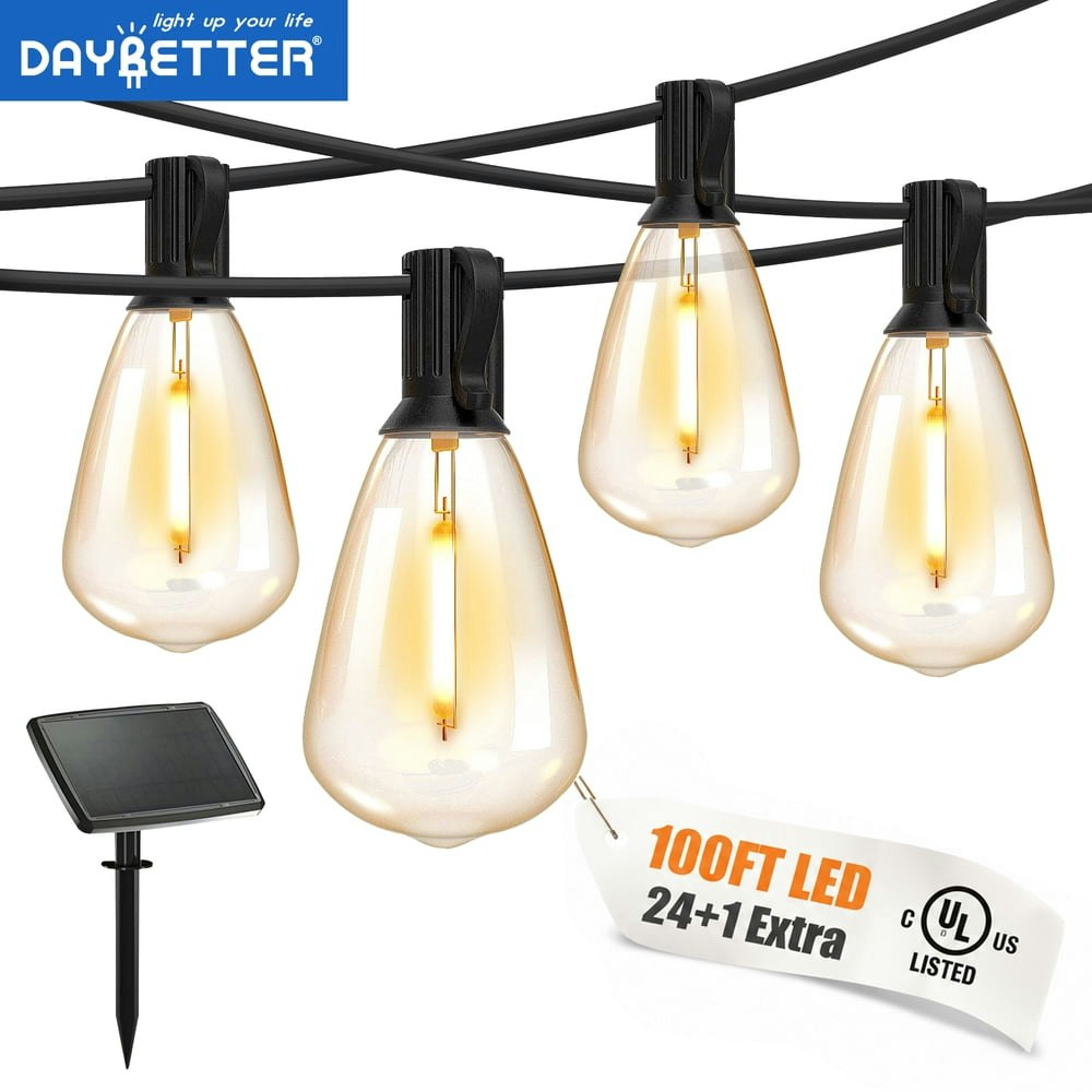 Daybetter 100-Foot Solar Outdoor String Lights 24-Pack: $31.95