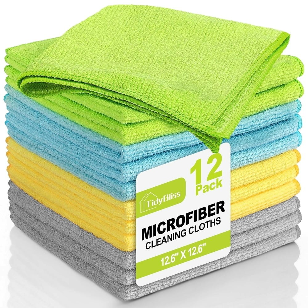 TidyBliss 12.6" x 12.6" Microfiber Cleaning Cloths 12-Pack: $12.81 TidyBliss 12.6" x 12.6" Microfiber Cleaning Cloths 12-Pack: $12.81