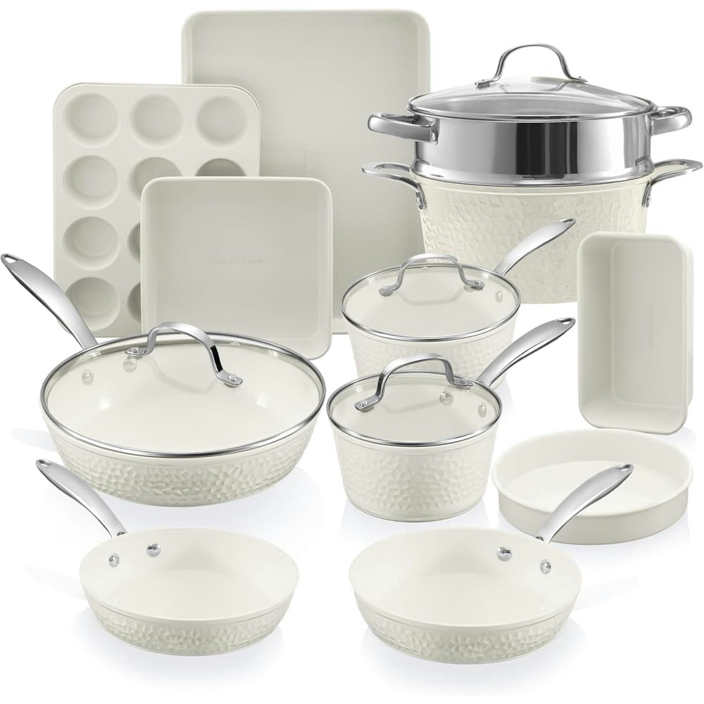Gotham Steel Hammered 15-Piece Non-Stick Cookware and Bakeware Set: $123.49 Gotham Steel Hammered 15-Piece Non-Stick Cookware and Bakeware Set: $123.49