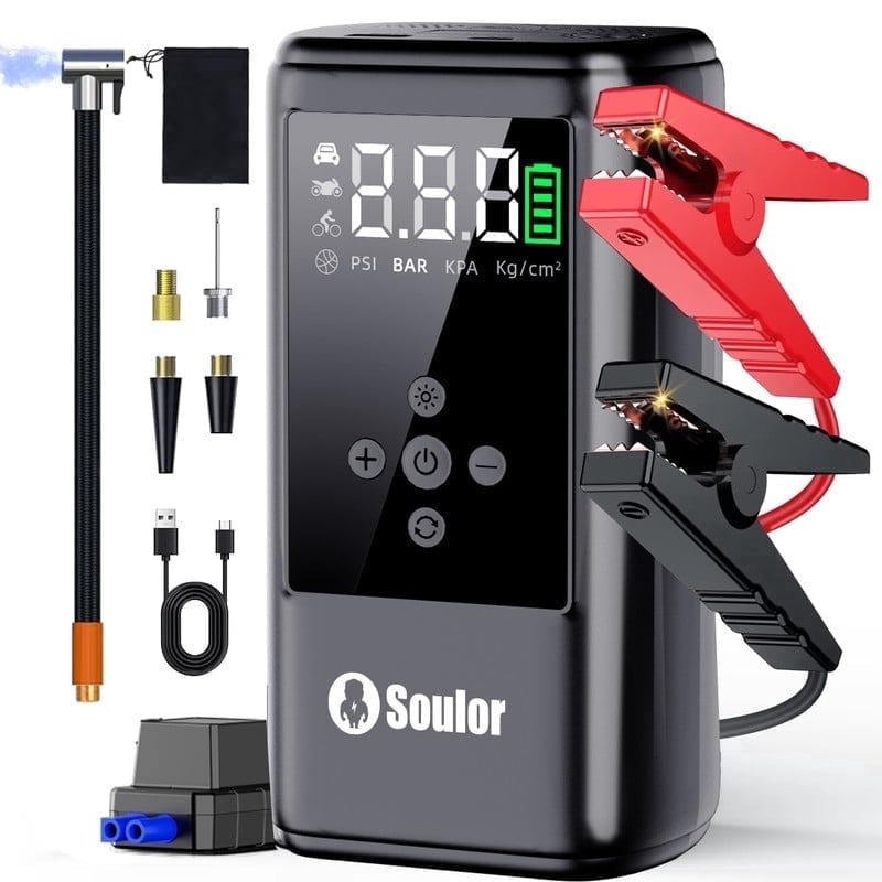 6,000A 160-PSI Jump Starter and Air Compressor: $41.19