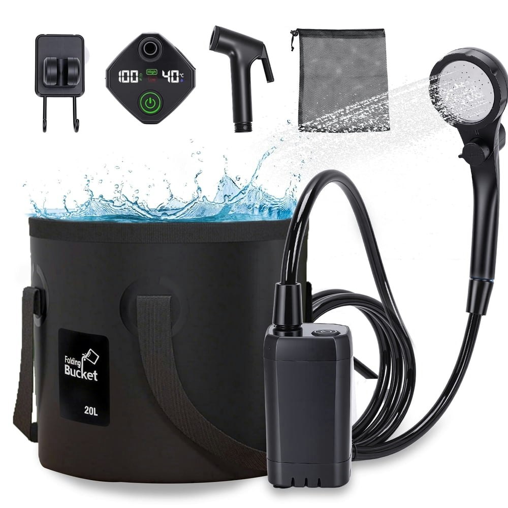 6,000mAh Portable Camping Shower Pump: $25.99 6,000mAh Portable Camping Shower Pump: $25.99