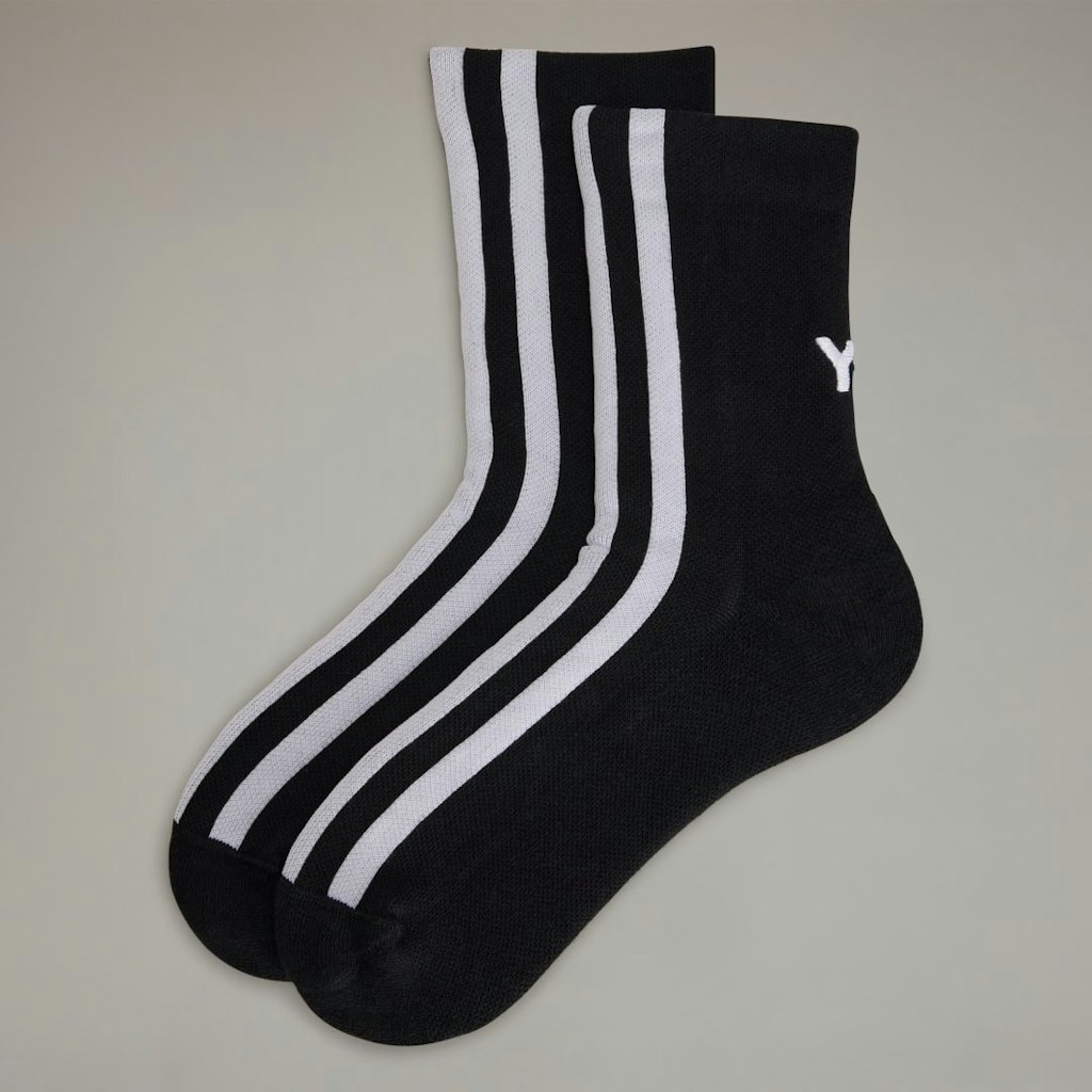 Y-3 Stripes Socks: $40