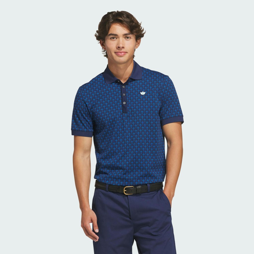 Adidas Originals All Over Trefoil Polo: $100