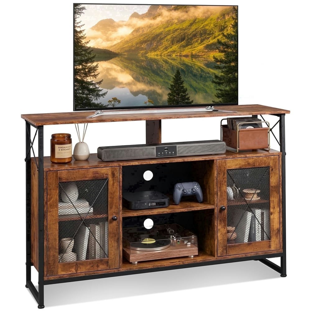 Galaxhero 55-Inch Farmhouse Industrial TV Stand: $94.99 Galaxhero 55-Inch Farmhouse Industrial TV Stand: $94.99
